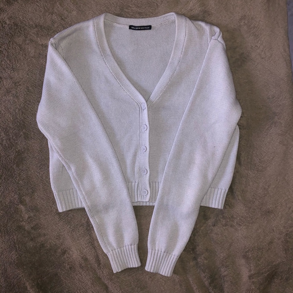 Brandy Melville Cropped Light Blue Cardigan
